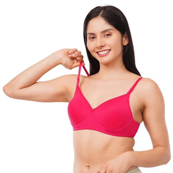 Fiore Full Coverage Light Paded Everyday Bra (Pack of 1) - Pink - Image 5