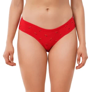 Fiore Buttefly Medium Waist Panty (Pack of 3) - Red