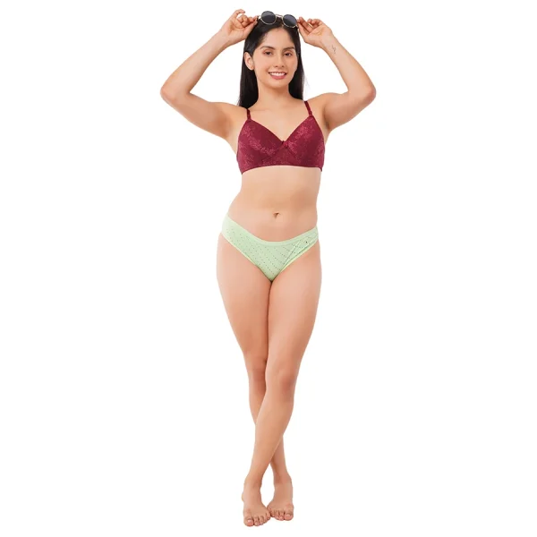 Fiore Medium Coverage Non Paded Everyday Bra (Pack of 1) - Maroon - Image 6