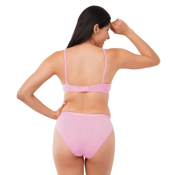 Fiore Cotton Lingerie Set (Pack of 1) - Pink - Image 2