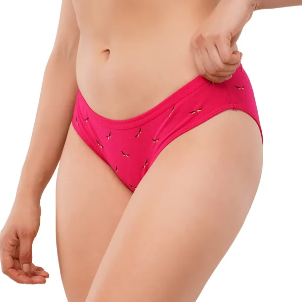 Fiore Buttefly Medium Waist Panty (Pack of 3) - Pink - Image 3