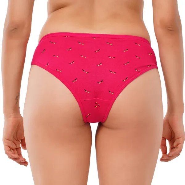 Fiore Buttefly Medium Waist Panty (Pack of 3) - Pink - Image 4