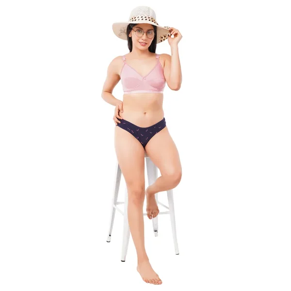 Fiore Buttefly Medium Waist Panty (Pack of 3) - Dark Blue - Image 6