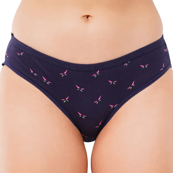 Fiore Buttefly Medium Waist Panty (Pack of 3) - Dark Blue - Image 5