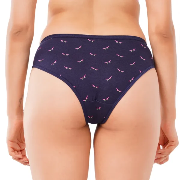 Fiore Buttefly Medium Waist Panty (Pack of 3) - Dark Blue - Image 4