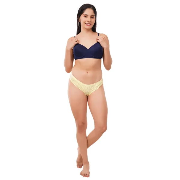 Fiore Dot Print Everyday Cotton Panty (Pack of 3) - Yellow - Image 6
