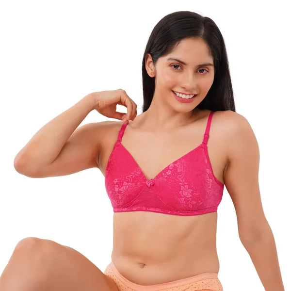 Fiore Medium Coverage Non Paded Everyday Bra (Pack of 1) - Red - Image 6