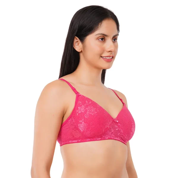 Fiore Medium Coverage Non Paded Everyday Bra (Pack of 1) - Red - Image 2
