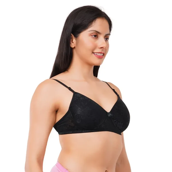 Fiore Medium Coverage Non Paded Everyday Bra (Pack of 1) - Black - Image 4