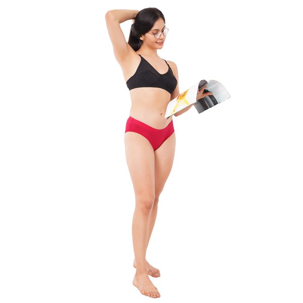 Fiore Everyday Cotton Panty (Pack of 3) - Red - Image 6