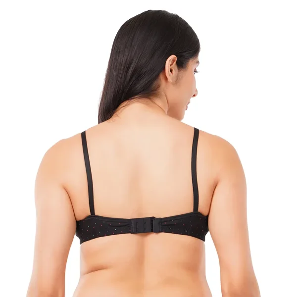 Fiore Full Coverage Non Paded Dot Print Bra (Pack of 1) - Black - Image 5