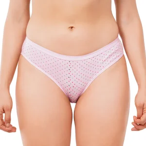 Fiore Dot Print Everyday Cotton Panty (Pack of 3) - Pink