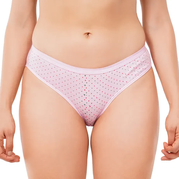 Fiore Dot Print Everyday Cotton Panty (Pack of 3) - Pink