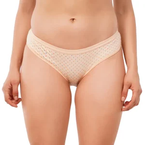 Fiore Dot Print Everyday Cotton Panty (Pack of 3) - Beige