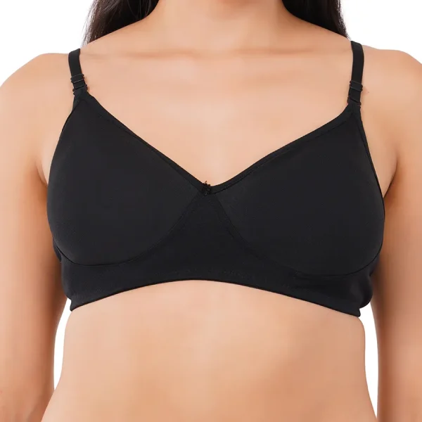 Fiore Full Coverage Everyday Bra (Pack of 1) - Black - Image 3