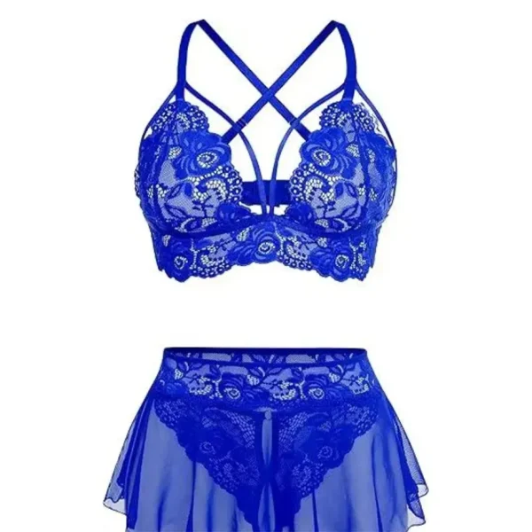 Fiore Nylon Bikini Set (Pack of 1) – Blue - Image 4