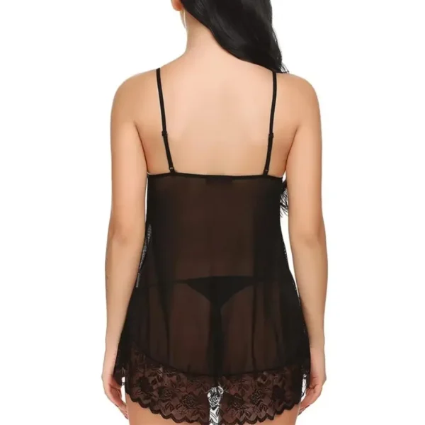 Fiore Net Lingerie Set (Pack of 1) – Black - Image 3