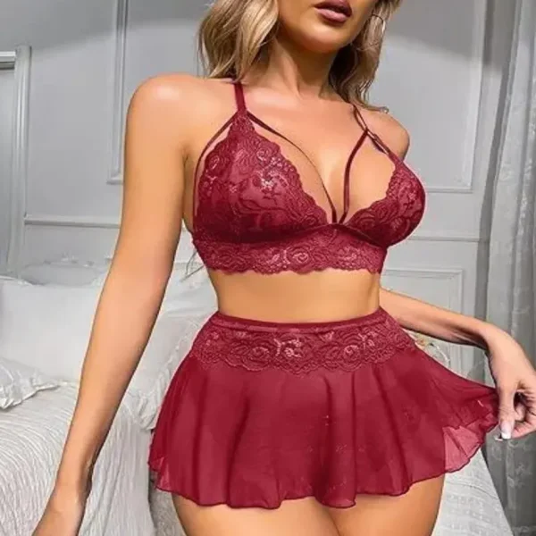 Fiore Nylon Bikini Set (Pack of 1) – Red - Image 2