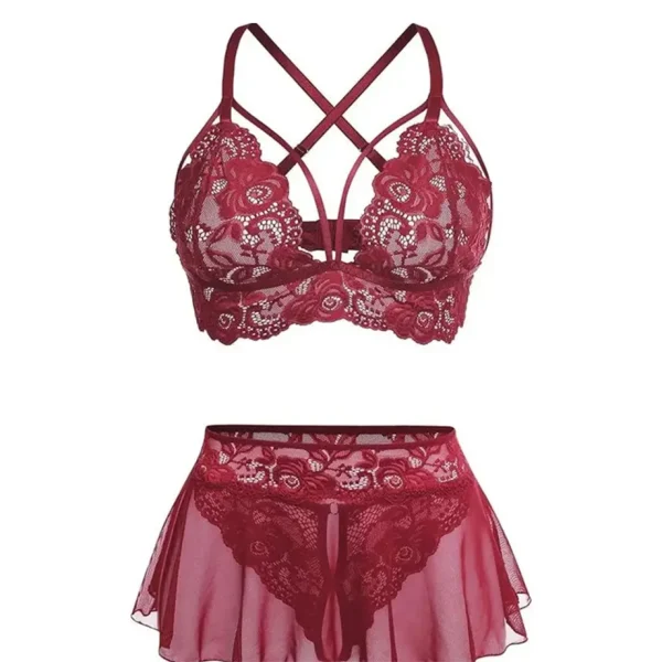 Fiore Nylon Bikini Set (Pack of 1) – Red - Image 4