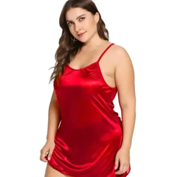 Fiore Satin Babydoll Nighty (Pack of 1) – Red - Image 3