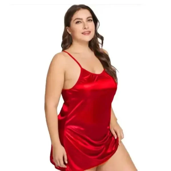 Fiore Satin Babydoll Nighty (Pack of 1) – Red - Image 4
